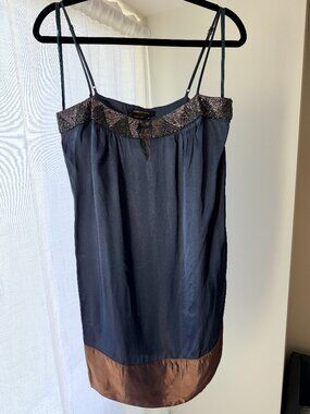 Women's BCBG MaxAzria Beaded Iridescent Vintage Babydoll Dress